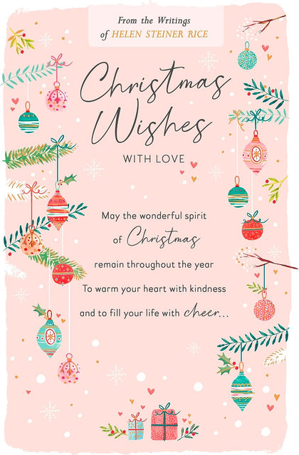 Christmas Wishes Helen Steiner Rice Traditional Christmas Card