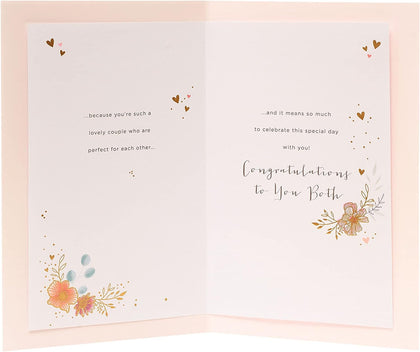 Gold Champagne Design Wedding Congratulations Card