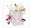 Contemporary Floral Design Luxury 80th Birthday Card