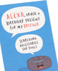 Funny Alexa Design Brother Birthday Card