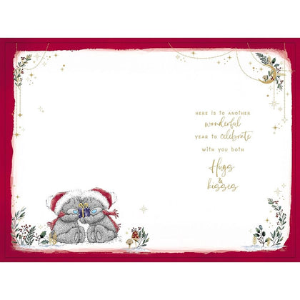 Bears With Xmas Bells Daughter And Son In Law Christmas Card