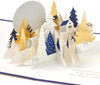 Winter Woodland Design 3D and Pop Up Holiday Wonder Christmas Card