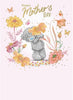 Bear Holding Large Flower Lovely Mum Mother's Day Card