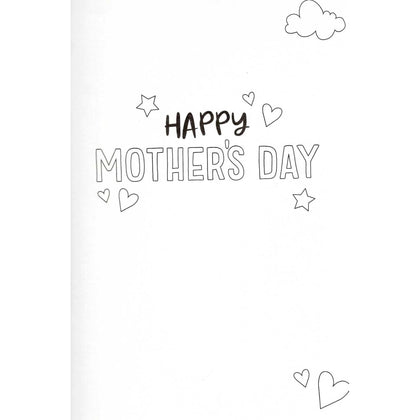 Two Dinosaurs Design Mum Mother's Day Card with Colouring Activity and Stickers