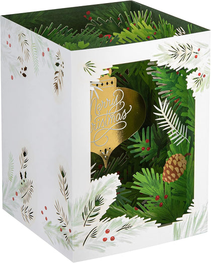 Traditional 3D Pop Up Bauble Design for Both Christmas Card