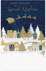 Santa On Sledge Design Nephew Christmas Card