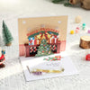 Golden Bells & Fireplace Holiday 3D Pop Up Christmas Card