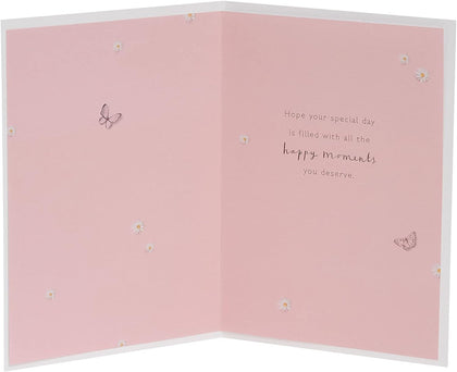 Pack of 6 Birthday Card for Her Friend Floral Heart Design