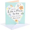 Big Heart with Flowers Design Like A Mum To Me Mother's Day Card