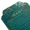 Green Traditional Floral Design with Heartfelt Verse Dad Birthday Card