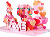 Elegant Love Roses & Hearts 3D Pop Up Valentine's Day Card