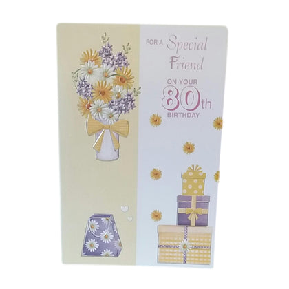 For A Special Friend On Your 80th Birthday Card