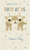 Boofles Holding Trophy From Both Of Us Father's Day Card