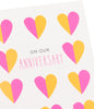 Sweet Hearts Design On Our Anniversary Card