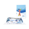 Frozen Fun Ski & Snowboard 3D Pop Up Greeting Card - Holiday Sport Christmas Birthday