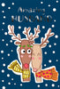 Blue and Dot Design Husband Christmas Card