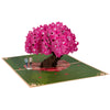 Two Men Strolling Cherry Tree 3D Pop Up Greeting Card