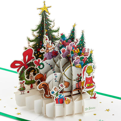 Dr. Seuss Grinch Signature Paper Wonder Pop Up Christmas Card