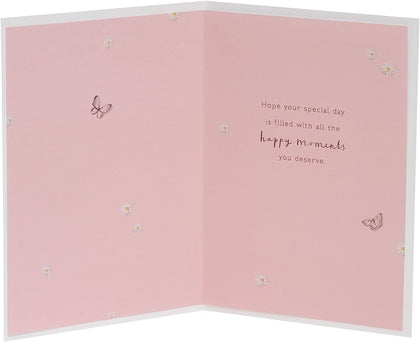 Floral Heart Design Friend Birthday Card