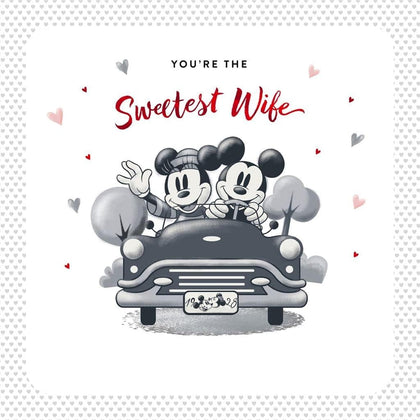 Disney Mickey and Minnie Mouse Sweetest Wife Valentine's Day Card