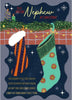 Stocking Design Nephew Christmas Card