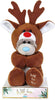 Me to You Tatty Teddy Christmas Reindeer Bear On Gift Plinth 15cm High
