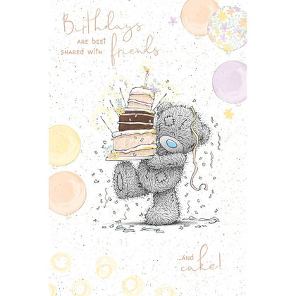 Bear Carrying Cake Birthday Card