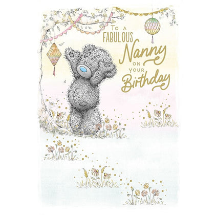 Bear With Arms Up Fabulous Nanny Birthday Card