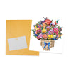 Hummingbird Haven Basket of Blooms 3D Pop Up Card - Mother's Day Birthday Wedding Anniversary