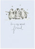 Penguins Design Special Friend Christmas Card