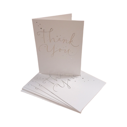 Pack of 30 Foil Finished Thank You Cards