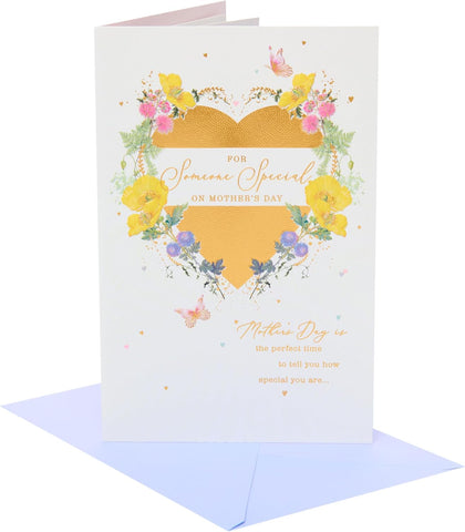 Floral Heart Design For Someone Special Mother's Day Card