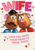 Head to Toes Design Mr. Potato Head Wife Valentine's Day Card