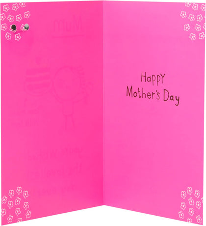 Drink And Cake Design For Mum Mother's Day Card with Badge