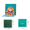 Santa & Friends Merry Moments Green Pop Up Christmas Card