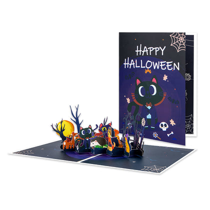 Spooky Squad Monster Animal Halloween Pop Up Card
