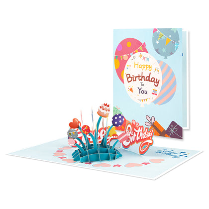 Balloon Bliss Sprinkle Joy 3D Birthday Pop Up Card