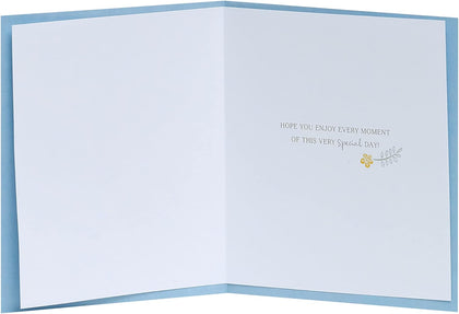 Sweet Floral Embossed Design Birthday Card
