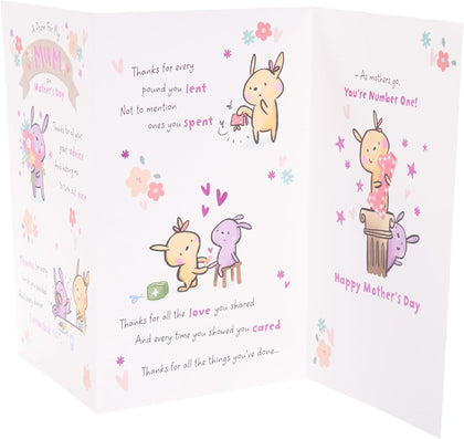 Cute Poem Design For Mum Mother's Day Card