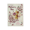 Teddy Wearing Flower and Holding Gift Mother's Day Card