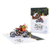 Santa on Wheels 3D Christmas Motorcycle Pop Up Card