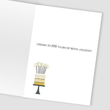 Happy Century! What A Milestone 100th Contemporary Birthday Card