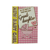 On Birth Of Granddaughter Pink & White Checkered Congratulations Card