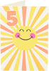 Smiley World Sunshine Design Age 5 Birthday Card