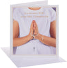 Girl with Rosary Design Communion Congratulations Card
