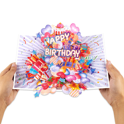 Balloons & Bliss 3D Birthday Pop Up Card