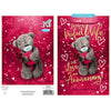 Bear With Rose And Envelope 3D Photo Finish Keepsake Wife Anniversary Card