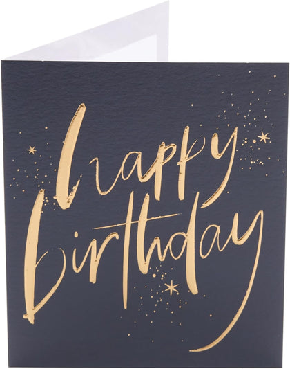 Black & Gold Design Birthday Card