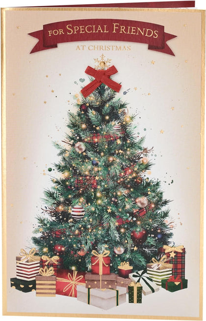 Stunning Tree Design Friends Christmas Card