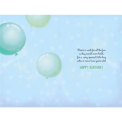 Giraffe In Party Hat 2nd Birthday Boy Card 